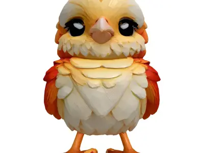 Adorable Baby Chick 3D Model Low-poly 3D model