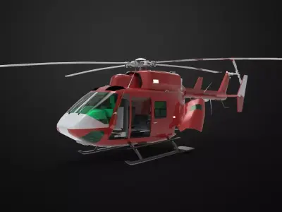 MBB Kawasaki BK 117 3D model