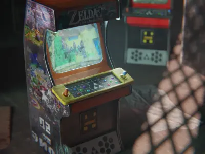 3D Arcade Cabinet Low-poly 3D model