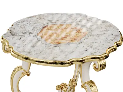 Tavolini Italian Early 20th Century Classic Baroque Tripod Table 3D model