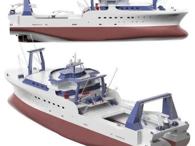 Fishing Trawler 3D model buy