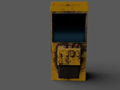 Post Apocalyptic Claw Machine or Slot Machine  Low-poly 3D model