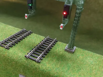 Deutsche Bahn Double Signal Bridge 1-120 resin 3D print model