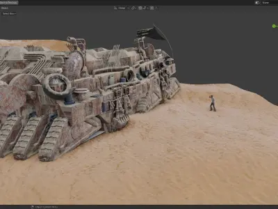 desert rig project file made with blender 3D model