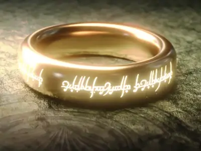 golden ring Free 3D model buy