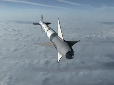 Sidewinder Missile Low-poly 3D model