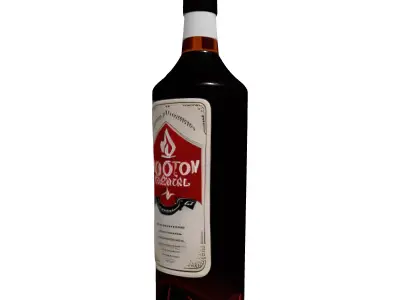 Molotov Cocktail Bottle 3D Model Low-poly 3D model