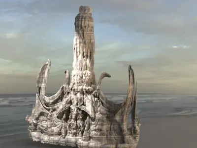 Dragon Stone Ruin Rock Arch 4 3D model