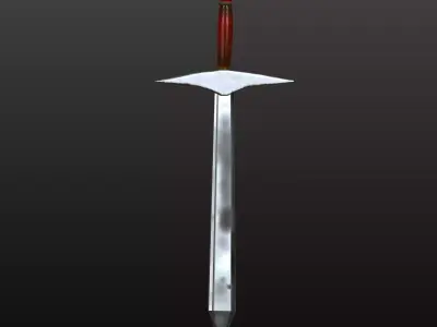Medieval Sword 3D model 2