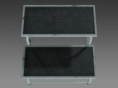 Double Step Stool Low-poly 3D model
