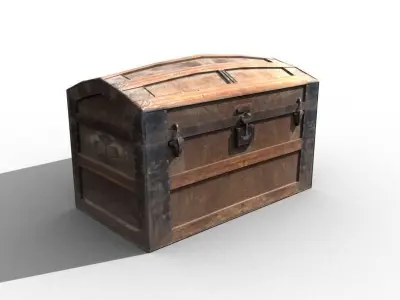 Crate 9 Chest treasure  Low-poly 3D model