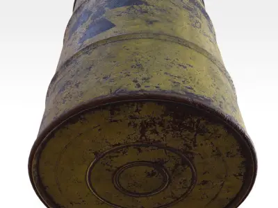 Steel Barrel - Type C Low-poly 3D model