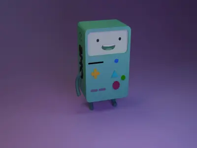 BMO Cute Retro Game Console Robot  3D model