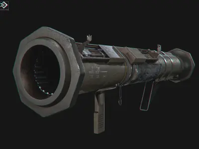 AT4  rocket launcher Low-poly 3D model