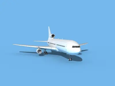 Lockheed L1011 Unmarked 3 3D model