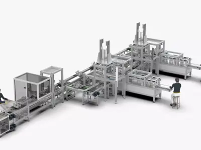 Automatic Soft Package Module Welding Line 3D model
