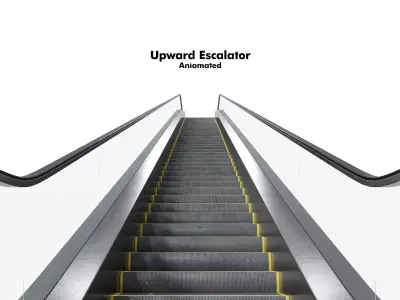 Upward Escalator Animated 3D model