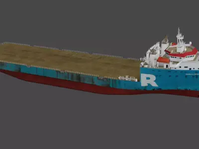 Heavy Load vessel 3D model Low-poly 3D model