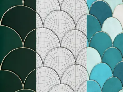 Fish tiles 3D model