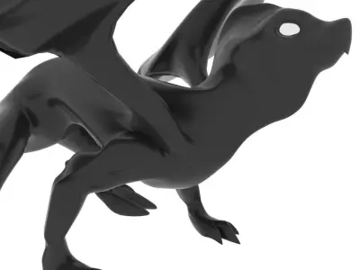 Medium Iguana Dragon Low-poly 3D model