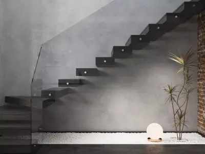 Industrial style living room 3D model