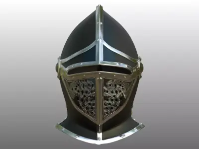 Knight Helmet HM-1 Low-poly 3D model