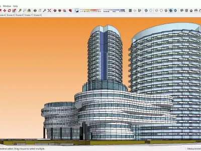 Sketchup Commercial Complex L1 3D model