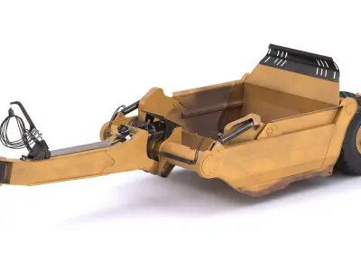 Mobile Track Solutions MT-33 Tractor-Towed Scraper 3D model