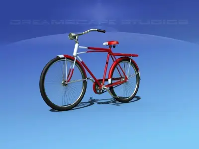 Classic 1955 Mens Bicycle 3D model