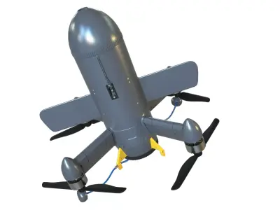 PBR Sting Counter-Drone Interceptor UAV Loitering Munition Low-poly 3D model