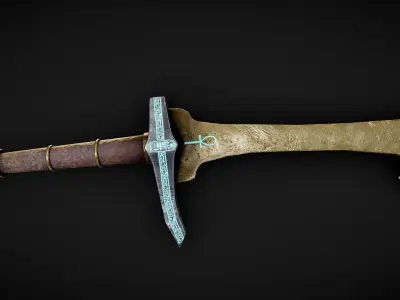 Khopesh sword Low-poly 3D model purchase