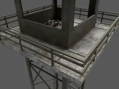 Military Watchtower Pack Low-poly 3D model