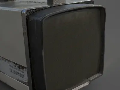 Vintage TV USSR Electronica VL100 Free 3D model