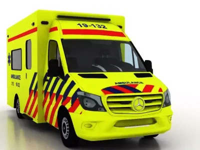 Mercedes Benz Sprinter 2015 Truck Netherlands Ambulance 3D model