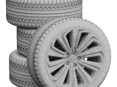 Bentley wheels 3D model by zifir3d