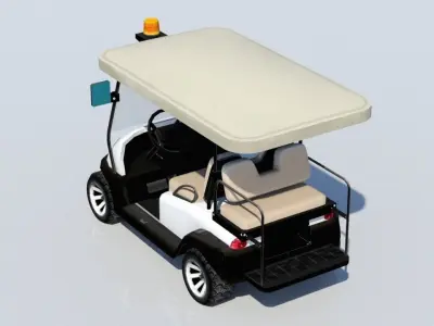 Madjax Golf Cart  Buggy Low Poly Low-poly 3D model