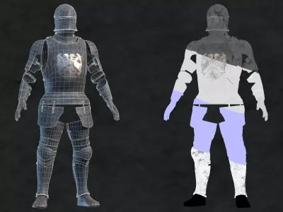 Armor XVe Century Free low-poly 3D model