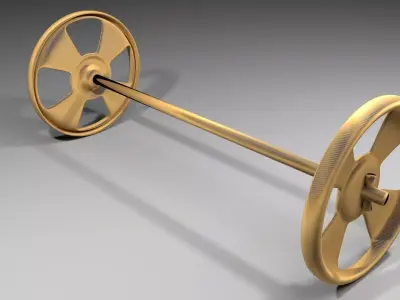 Wooden Wheel 1 3D model