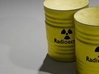 Uranium barrel 3D model