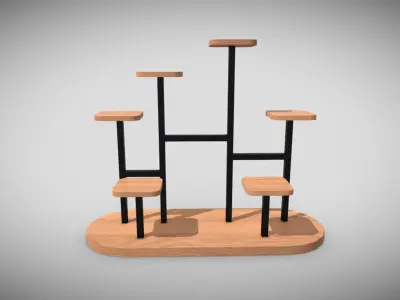 Modern Plant Stand Free low-poly 3D model