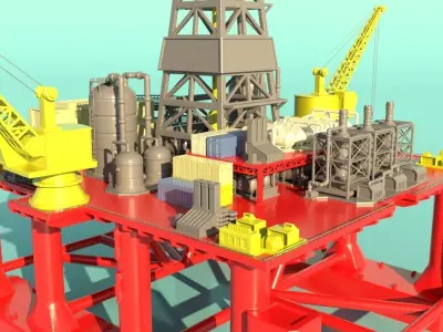 oilplatform for 3Dprint 3D print model
