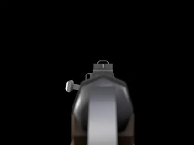 MP40 Low poly luftwaffe wehrmacht rifle Low-poly 3D model