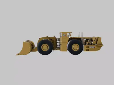 Underground Mining Loader Low-poly 3D model