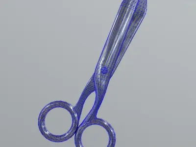 Scissors 2 pair of Low-poly 3D model