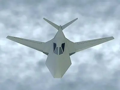 Spy X aircraft concept Low-poly 3D model
