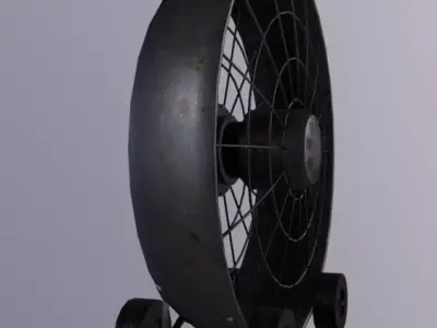 Industrial Fan No Blade Low-poly 3D model