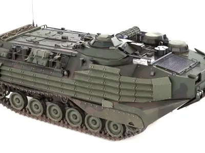 Assault Amphibious Vehicle AAVP 7A1 Low-poly 3D model