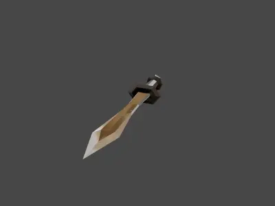 Lowpoly game assets sword Free low-poly 3D model purchase