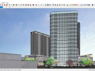 Sketchup Commercial Complex N1 3D model