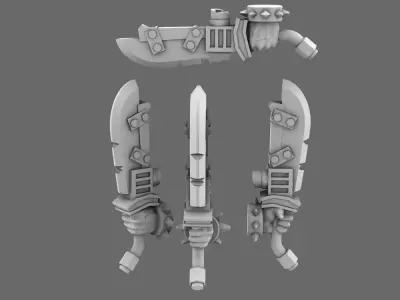 Space Orcs Machetes LEFT 3D print model